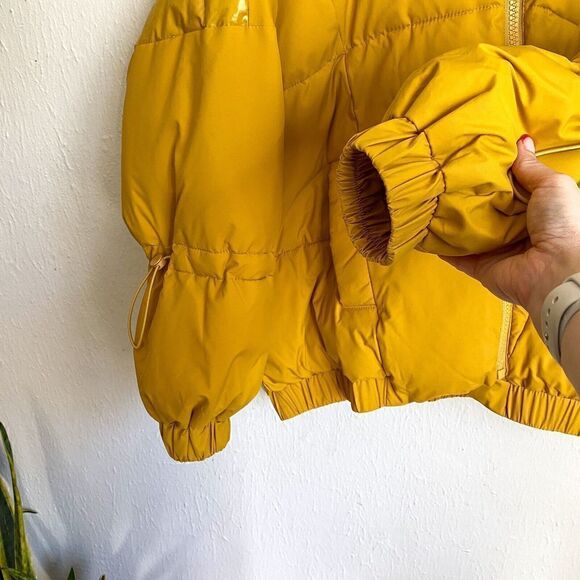 Cabi Puff Piece Style 4228 Acid Yellow Puffer Jacket Women’s XS Asymmetrical - Picture 7 of 16